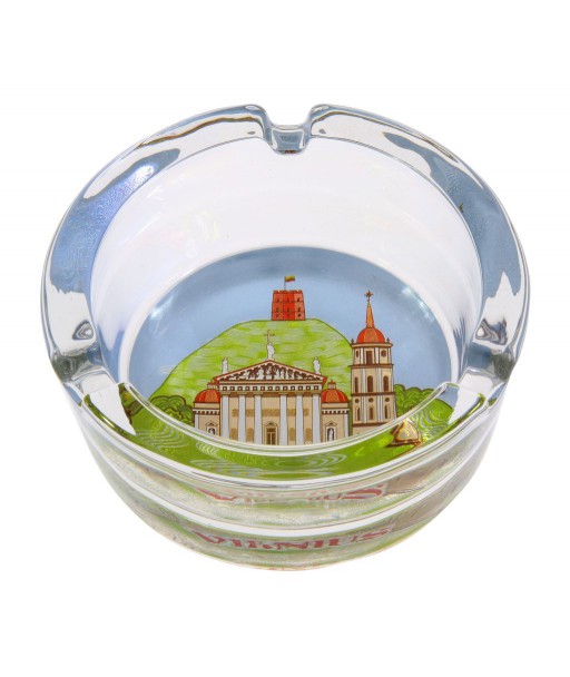 Suvenyrinė peleninė Vilnius iš stiklo